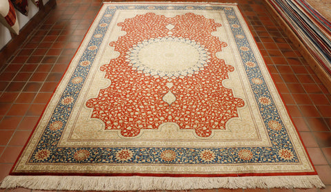 Extra fine handmade Qum carpet - 30725656