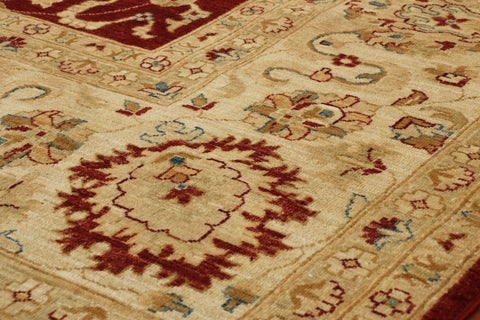 Fine handmade Afghan Ziegler square carpet - 30725658