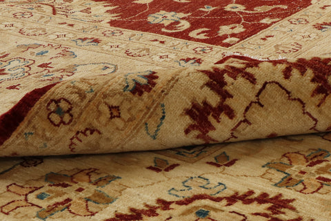 Fine handmade Afghan Ziegler square carpet - 30725658