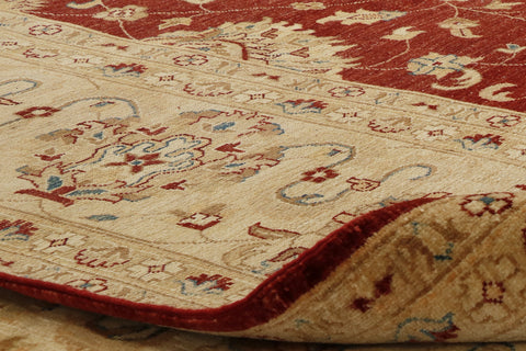 Fine handmade Afghan Ziegler square carpet - 30725658