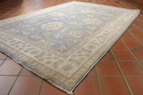 Handmade blue Afghan Ziegler rug - 30825072