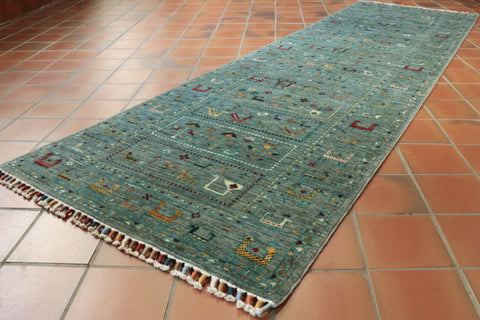 Handmade modern fine Afghan Samarkand runner - 308168