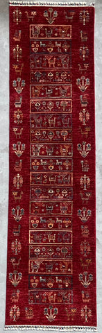 Handmade Afghan Kharjeen runner - ENR308324