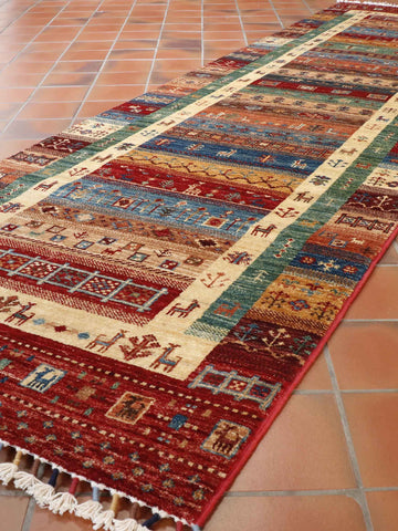 Handmade Afghan Loribaft runner - 30825632