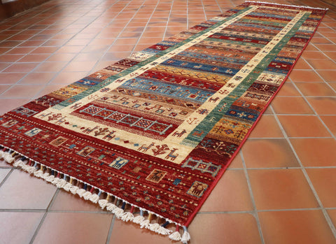 Handmade Afghan Loribaft runner - 30825632