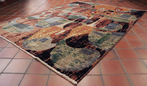 Fine handmade Afghan Abstract rug - 30825949